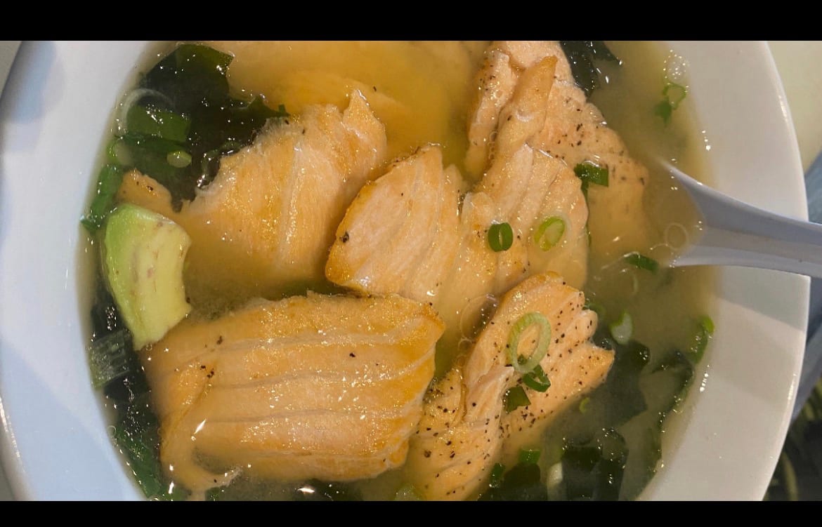 Salmon Miso Soup.