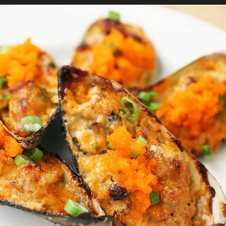 Baked Green Mussels