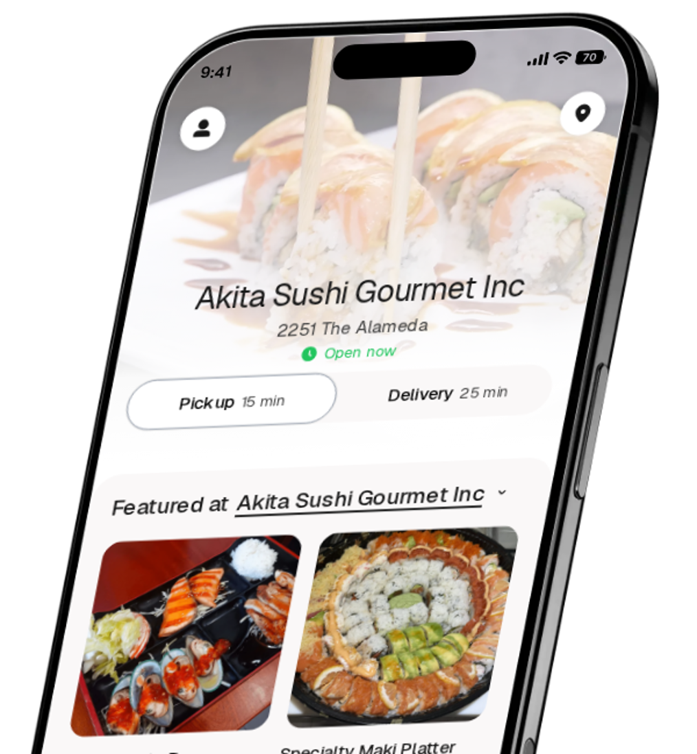 Akita Sushi Gourmet Inc app preview