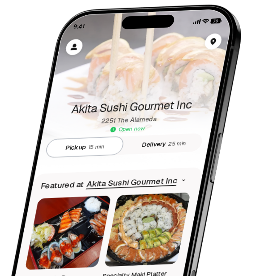 Akita Sushi Gourmet Inc app preview