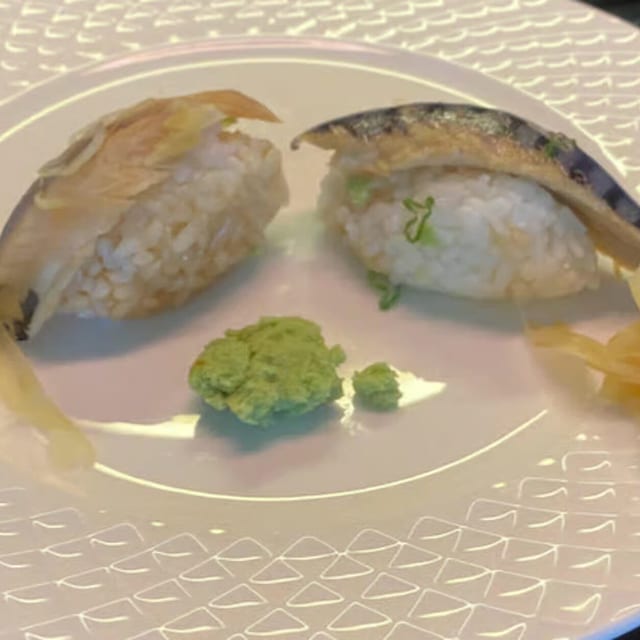 Spicy Hotate (Spicy Scallop) Nigiri.