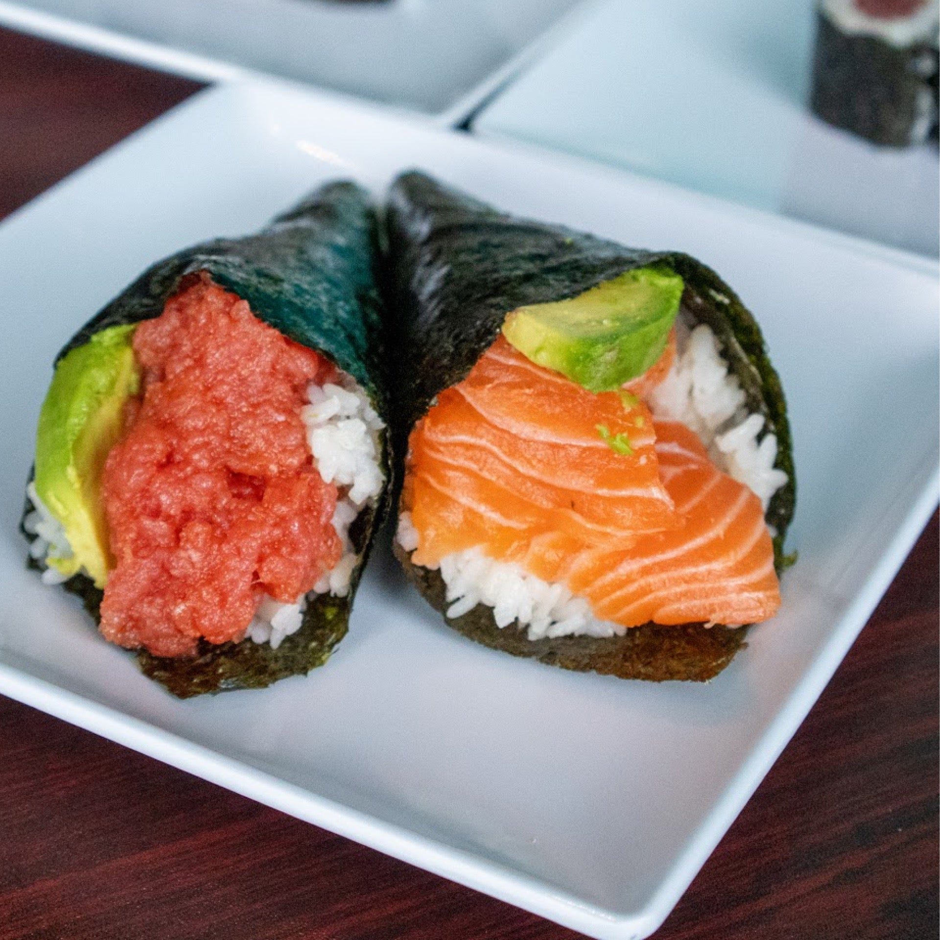 Shrimp Tempura Hand Roll.