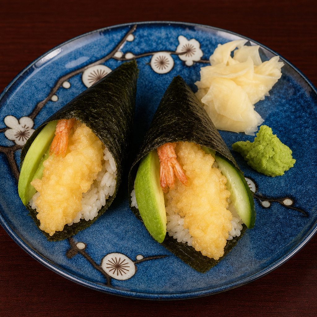 Shrimp Tempura Hand Roll.