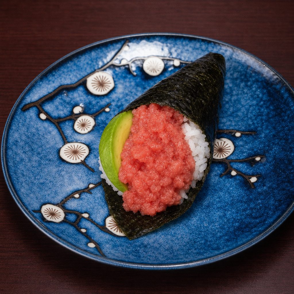 Spicy Tuna Hand Roll.