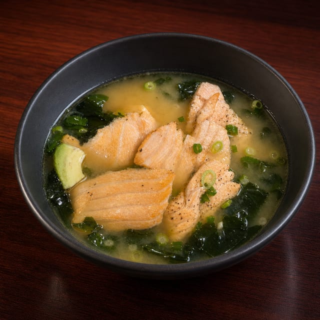 Salmon Miso Soup.