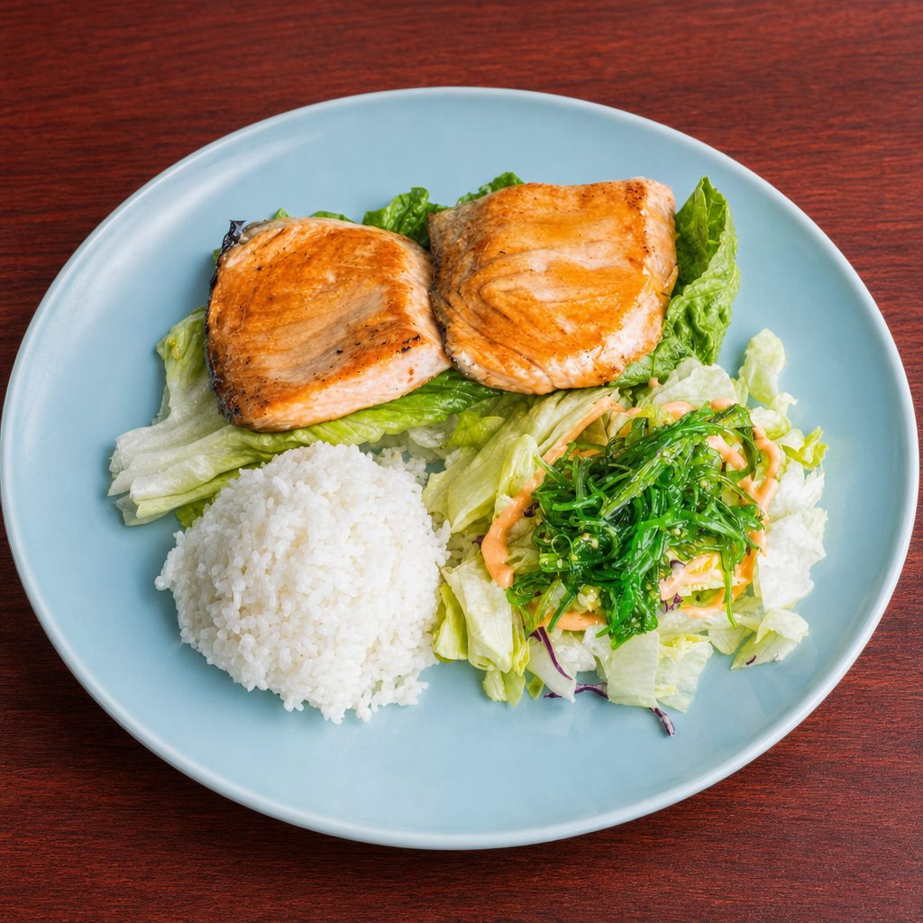 Salmon Teriyaki Plate.