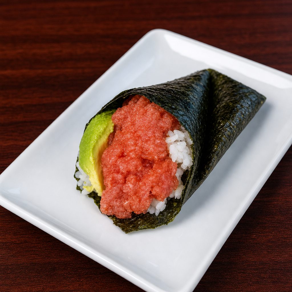 Spicy Tuna Hand Roll.