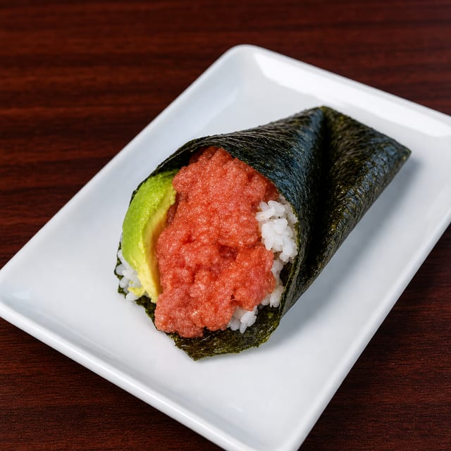 Spicy Tuna Hand Roll.