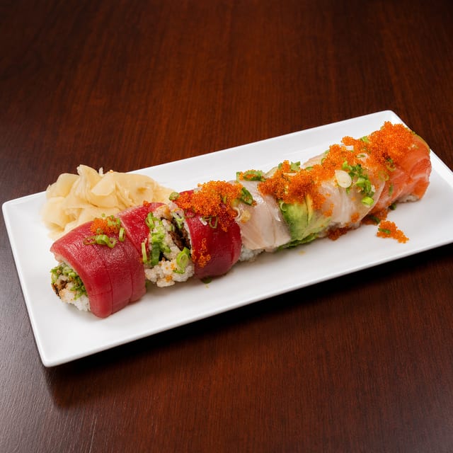 Spicy Rainbow Roll.