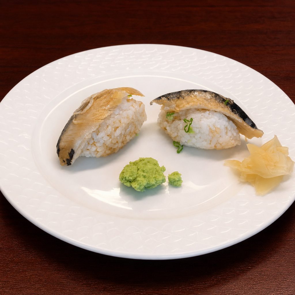 Spicy Hotate (Spicy Scallop) Nigiri.