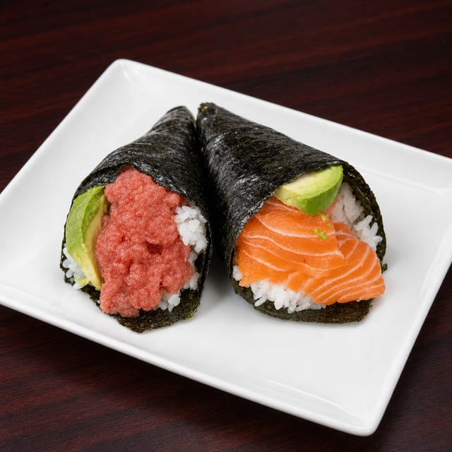Shrimp Tempura Hand Roll.
