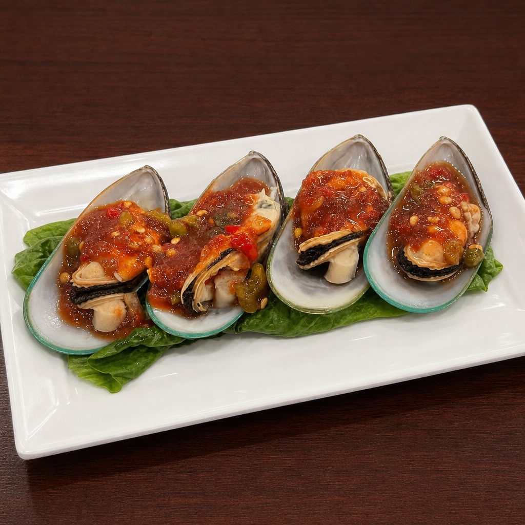 Spicy Green Mussels.
