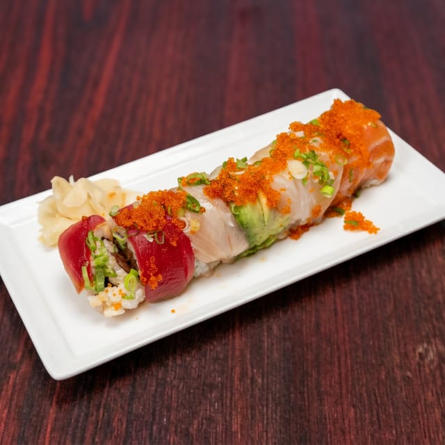 Spicy Rainbow Roll.