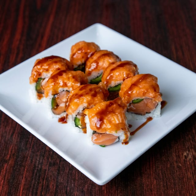 Spicy Salmon Deluxe Roll.