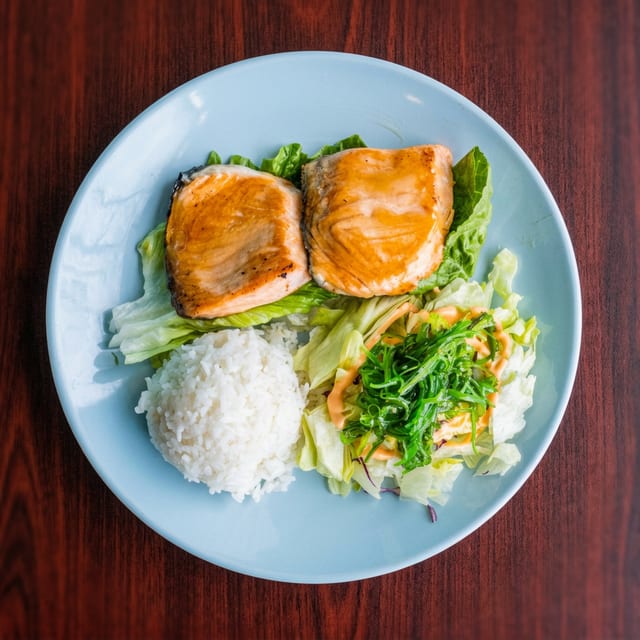 Salmon Teriyaki Plate.