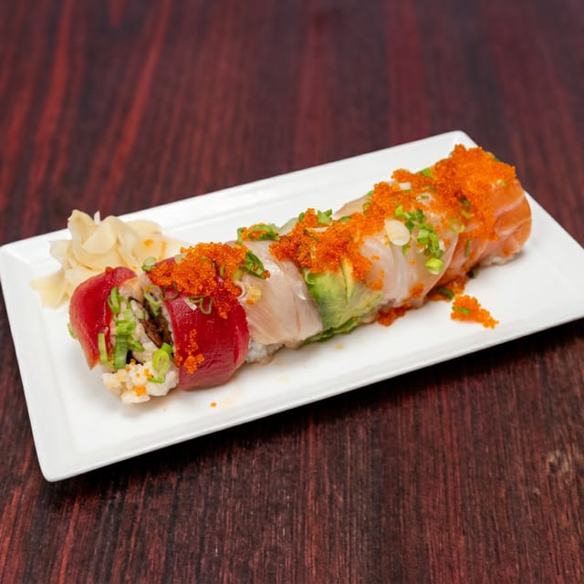 Spicy Rainbow Roll.