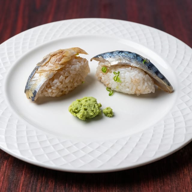 Spicy Hotate (Spicy Scallop) Nigiri.