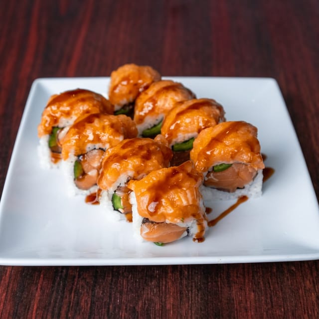 Spicy Salmon Deluxe Roll.
